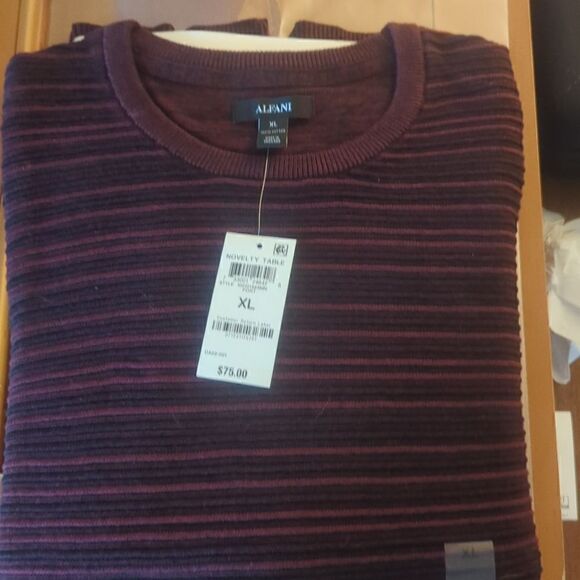 Men'S Ottoman Texture Crewneck Pullover Size XL - Picture 5 of 5